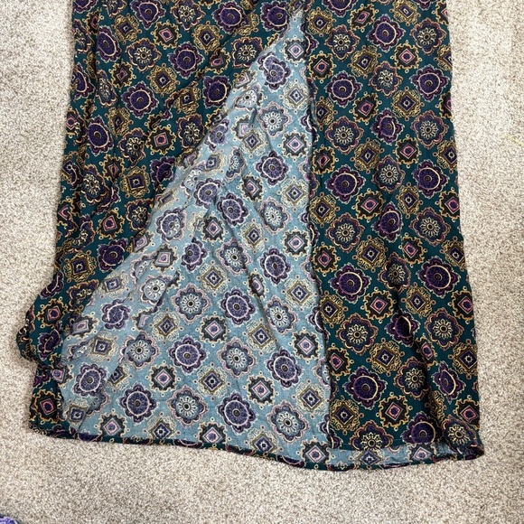 Melrose Studio Maxi Skirt Vintage Side Button Closure Size 12 Paisley Geometric - Picture 2 of 7